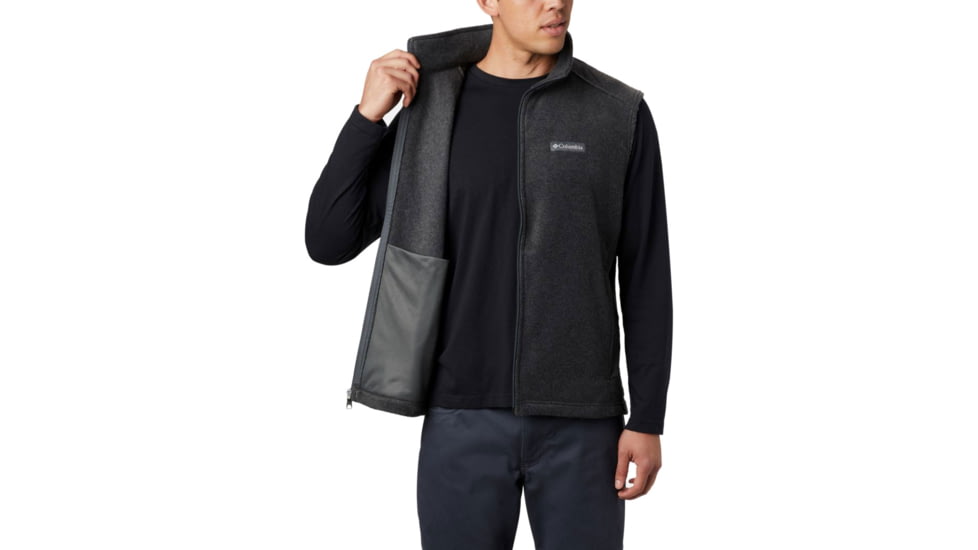Columbia Steens Mountain Vest, Charcoal Heather, 2XL - Mens, 1639261030-XXL