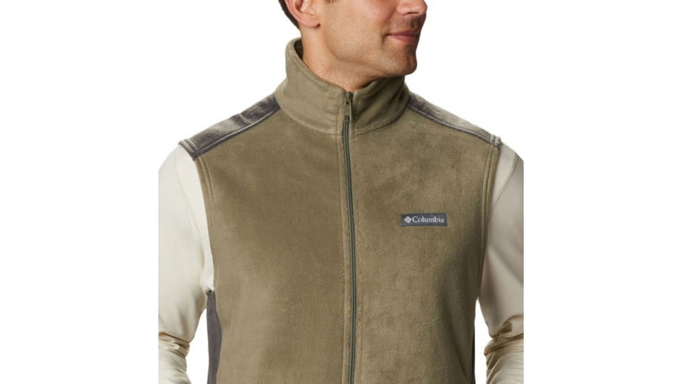 Columbia Steens Mountain Vest - Men's, Stone Green/Shark, Large, 1639261397StnGn,ShkL