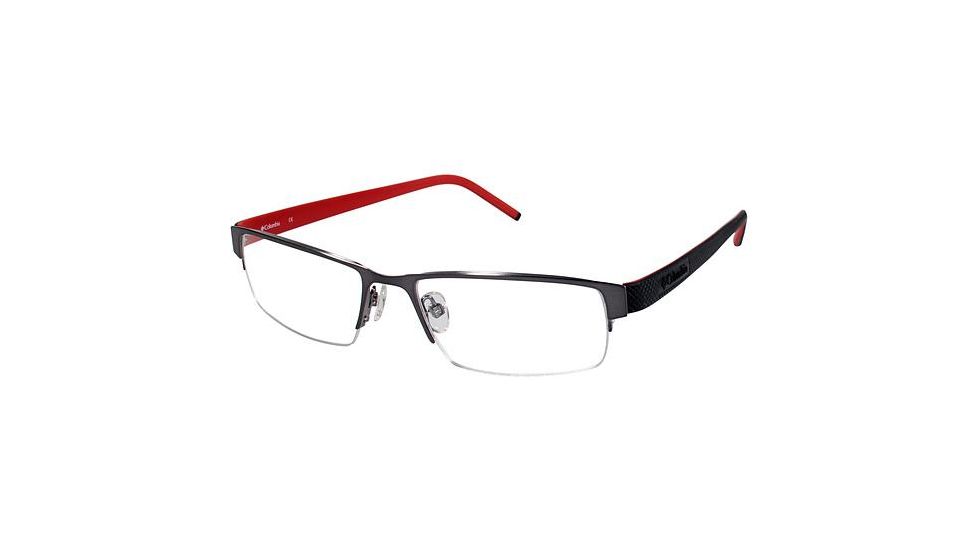 Columbia Steens Mt. Bifocal Prescription Eyeglasses - Frame Gun w. Black/Red Temple, Size 52/17mm CBSTEENSMT01