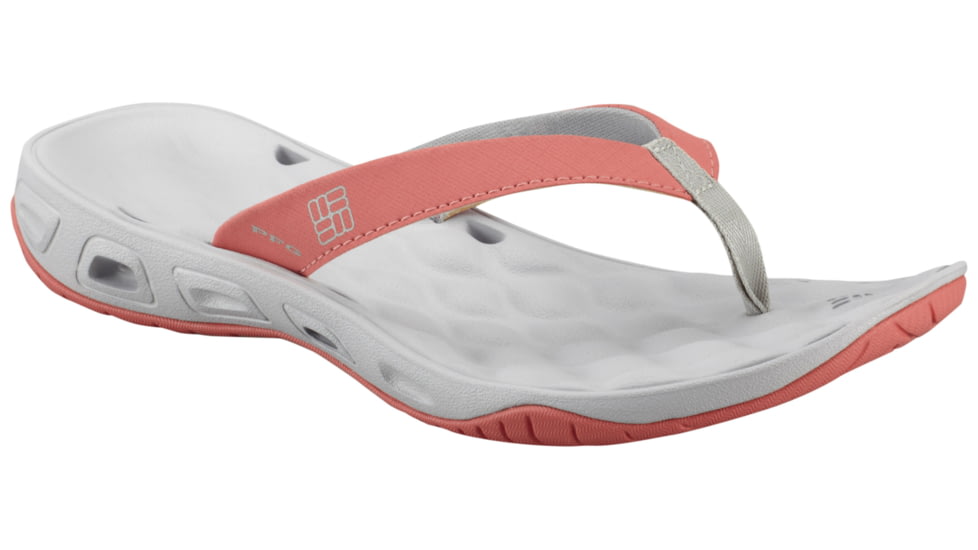 Columbia Suntech Vent Flip PFG Sandal - Women's-Hot Coral/Grey-Medium-7 US