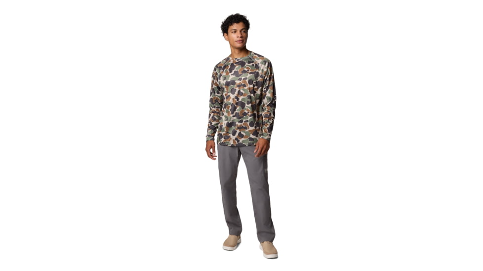 Columbia Super Terminal Tackle Long Sleeve Shirt - Mens, Fossil Deltahunter Camo, XL, 1709431-161-XL