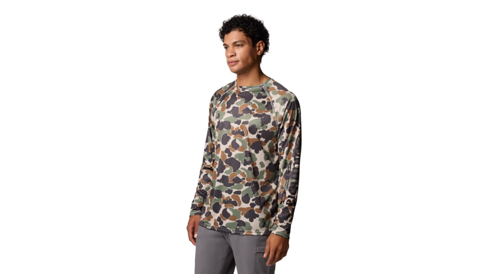 Columbia Super Terminal Tackle Long Sleeve Shirt - Mens, Fossil Deltahunter Camo, XL, 1709431-161-XL