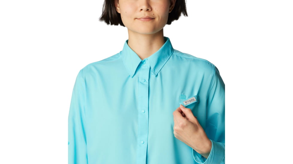 Columbia Tamiami II Long Sleeve Shirt - Womens, Opal Blue, Large, 1275701447Opal BlueL