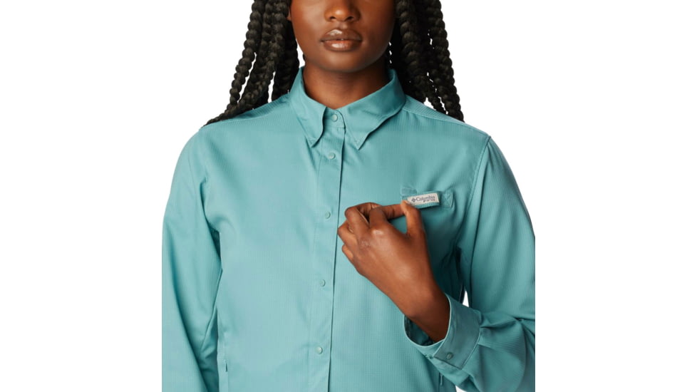 Columbia Tamiami II Long Sleeve Shirt - Womens, Tranquil Teal, Medium, 1275701329Tranquil TealM