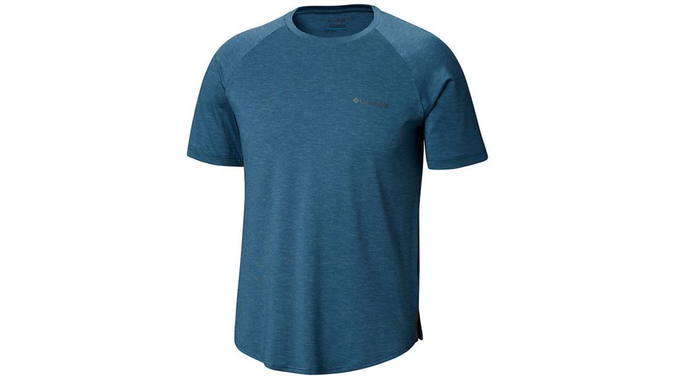 Columbia Tech Trail II Short Sleeve Crew Shirt - Mens, Petrol Blue, Small, 1838581403-S