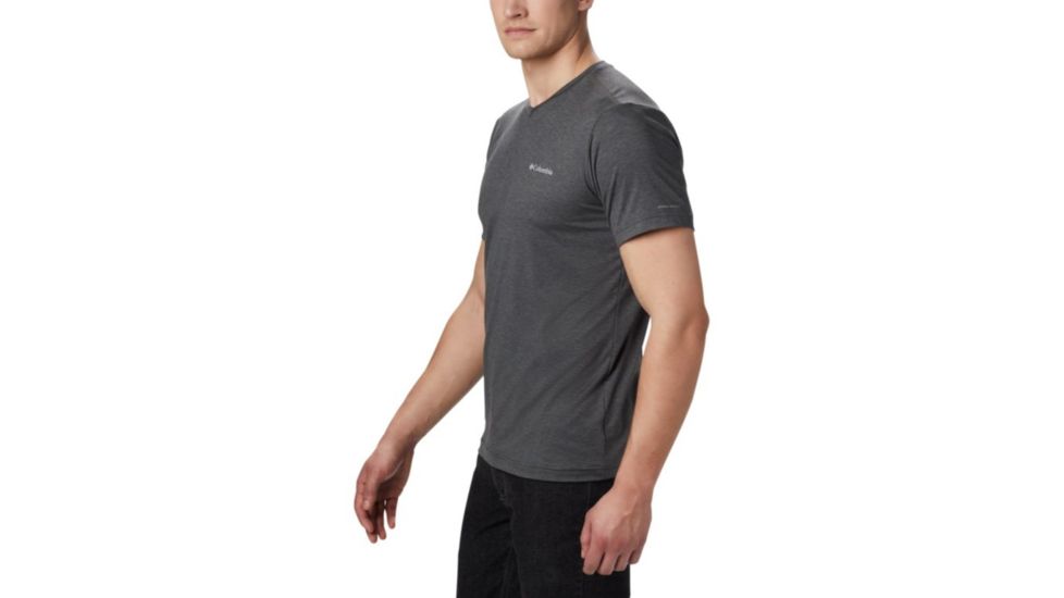 Columbia Tech Trail II V-Neck Shirt - Mens, Shark, Large, 1838521011-L