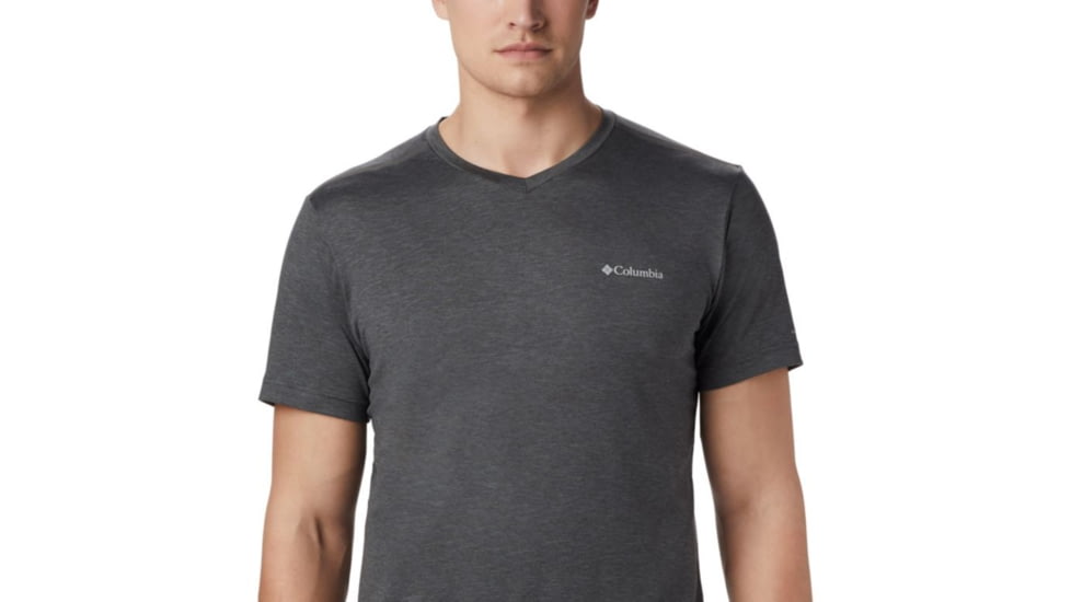 Columbia Tech Trail II V-Neck Shirt - Mens, Shark, Large, 1838521011-L