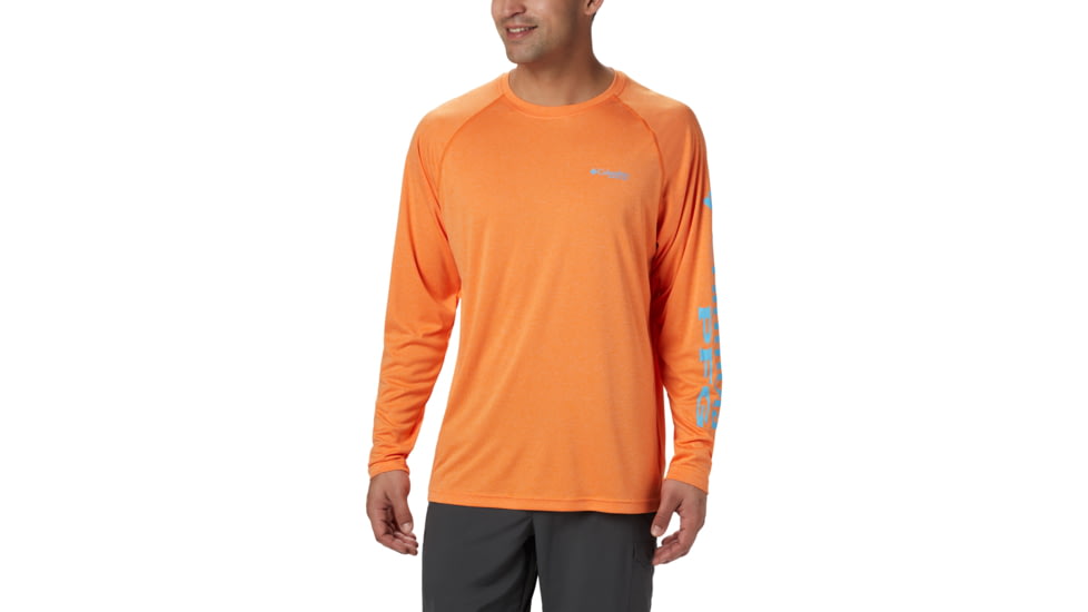 Columbia Terminal Tackle Heather Long Sleeve Shirt - Mens, Solar Heather - Riptide Logo, Large, 1709421823-L