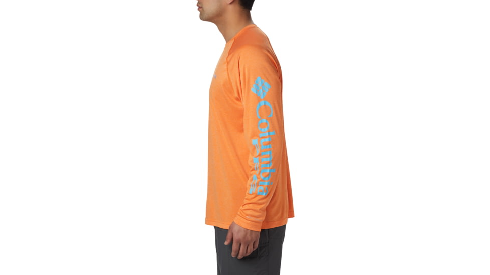 Columbia Terminal Tackle Heather Long Sleeve Shirt - Mens, Solar Heather - Riptide Logo, Large, 1709421823-L