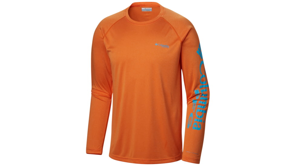 Columbia Terminal Tackle Heather Long Sleeve Shirt - Mens, Solar Heather - Riptide Logo, Large, 1709421823-L