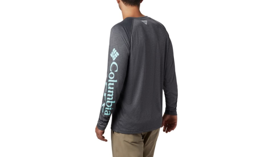 Columbia Terminal Tackle Heather LS Shirt - Mens, Black Heather, Gulf Stream Logo, Large, 1709421010-L