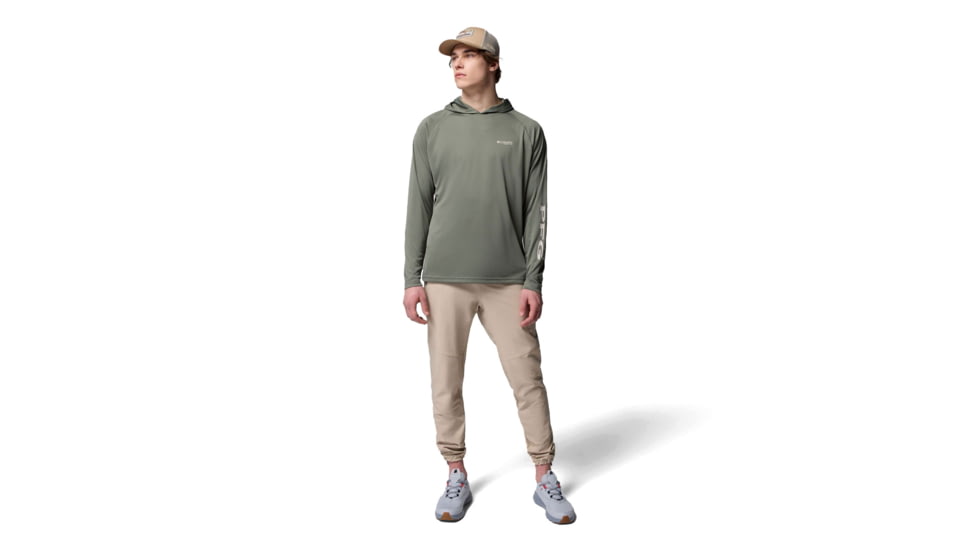 Columbia Terminal Tackle Hoodie - Mens, Cypress/Dark Stone Logo, Extra Large, 1536171313-313-XL