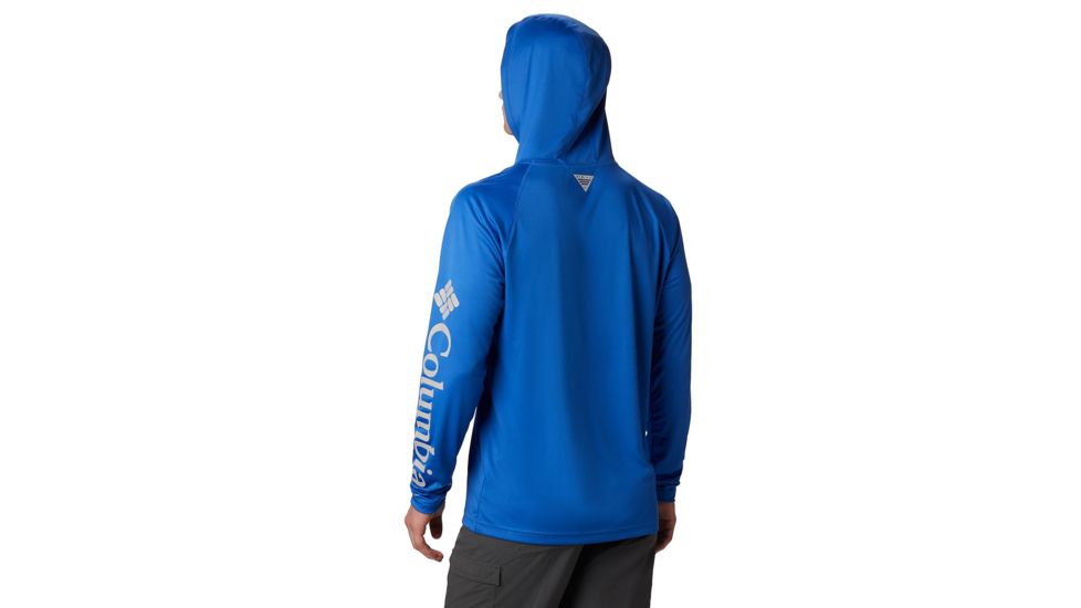Columbia Terminal Tackle Hoodie - Mens, Vivid Blue, Cool Grey Logo, Small, 153617-487-S
