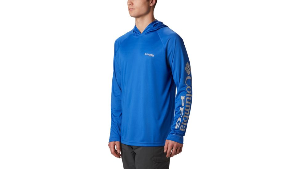 Columbia Terminal Tackle Hoodie - Mens, Vivid Blue, Cool Grey Logo, Small, 153617-487-S