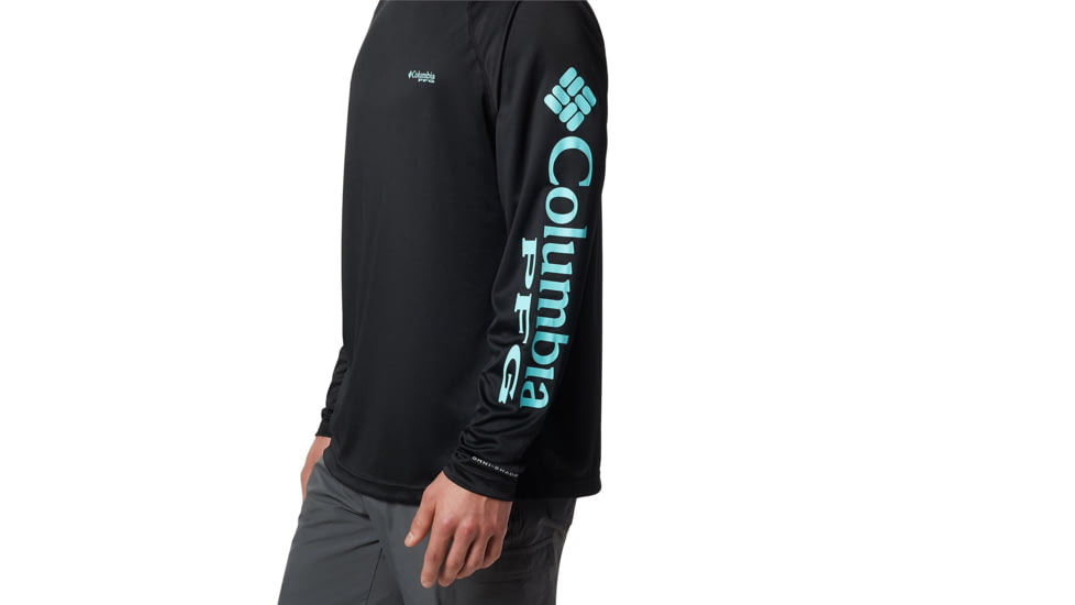 Columbia Terminal Tackle Long Sleeve Shirt - Mens, Black, Gulf Stream Logo, 2XL, Long Inseam, 138826-027-2XT