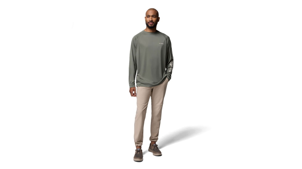 Columbia Terminal Tackle Long Sleeve Shirt - Mens, Cypress/Dark Stone Logo, 2XL, 1388261324-324-XXL