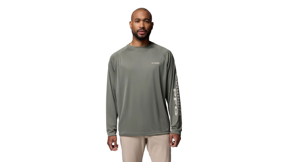 Columbia Terminal Tackle Long Sleeve Shirt - Mens, Cypress/Dark Stone Logo, 2XL, 1388261324-324-XXL