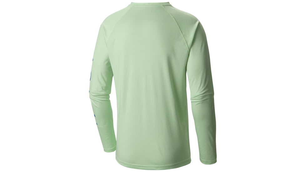 Columbia Terminal Tackle Long Sleeve Shirt - Mens, Key West, Vivid Blue Logo, 2XL, Long Inseam, 138826-376-2XT