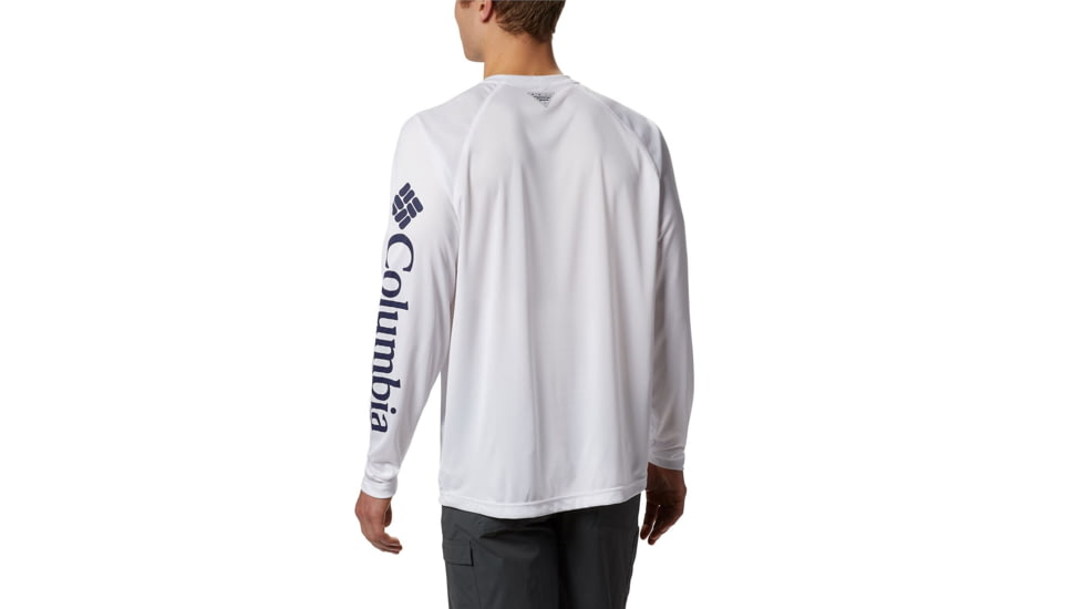 Columbia Terminal Tackle Long Sleeve Shirt - Mens, White, Nightshade Logo, 2XL, Long Inseam, 138826-114-2XT
