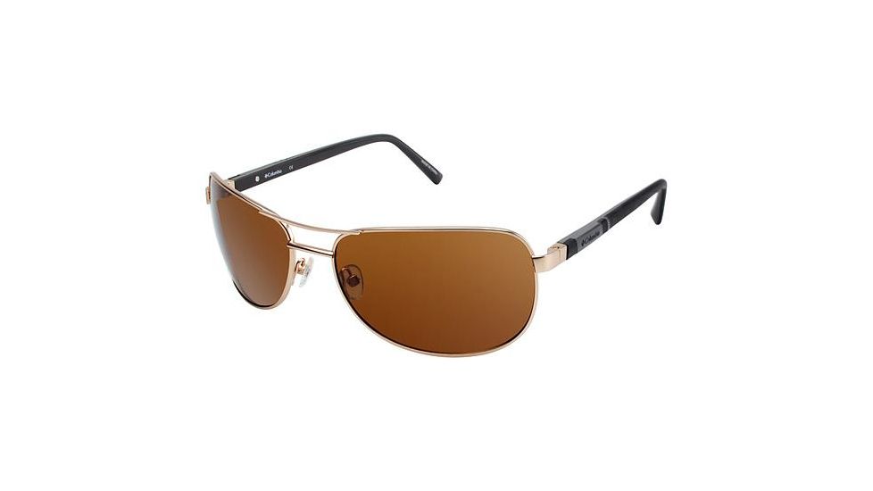 Columbia TIMPANOGAS Sunglasses - Frame GOLD/BLACK, Lens Color Brown, Size 63/17mm CBTIMPANOGAS04