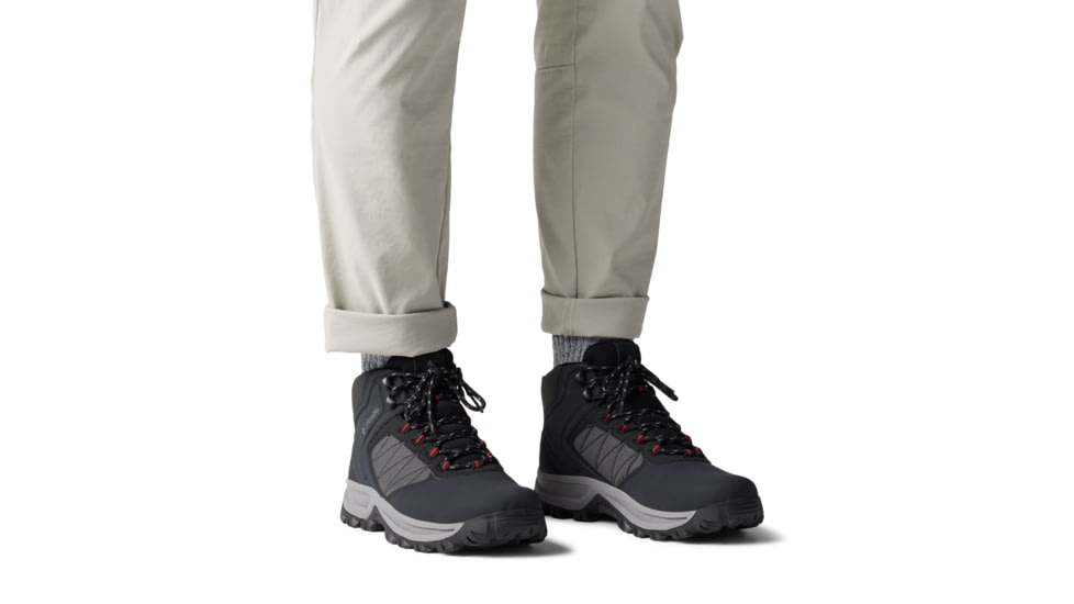Columbia Transverse Hike Waterproof Shoes - Mens, Black/Mountain Red, 12, 2067401-010-12