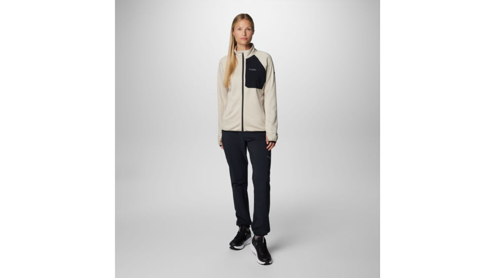 Columbia Triple Canyon Grid Fleece FZ Jacket - Womens, Dark Stone Heather/Black, Medium, 2085191278-M