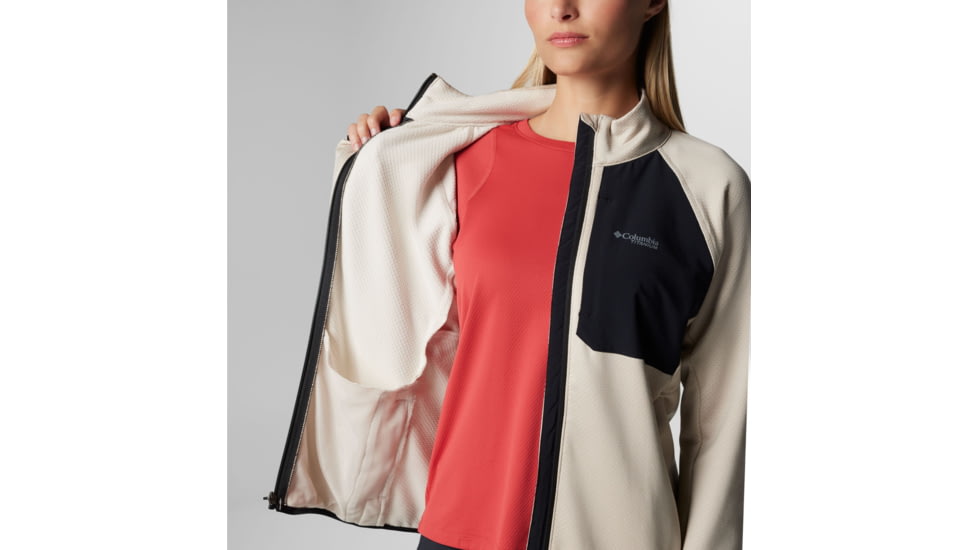 Columbia Triple Canyon Grid Fleece FZ Jacket - Womens, Dark Stone Heather/Black, Medium, 2085191278-M