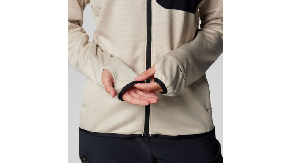 Columbia Triple Canyon Grid Fleece FZ Jacket - Womens, Dark Stone Heather/Black, Medium, 2085191278-M