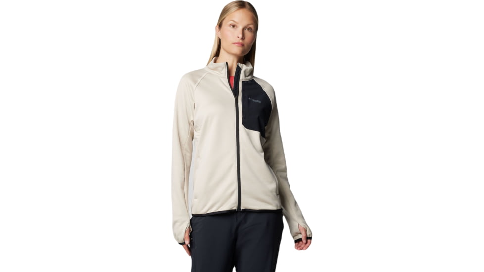 Columbia Triple Canyon Grid Fleece FZ Jacket - Womens, Dark Stone Heather/Black, Medium, 2085191278-M