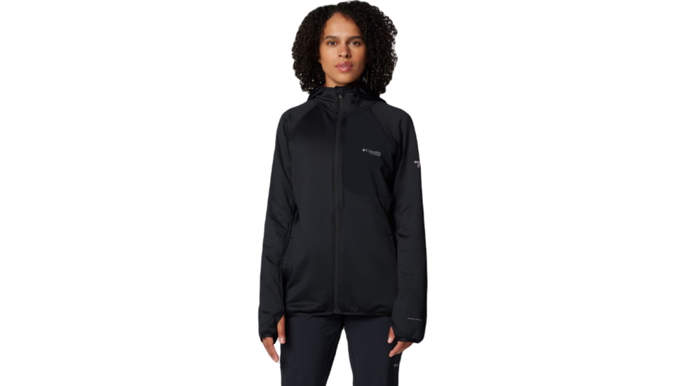 Columbia Triple Canyon Grid Fleece Hooded FZ Jacket - Womens, Black, Large, 2085181010-L