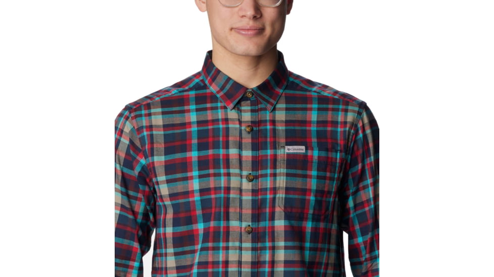 Columbia Vapor Ridge III Long Sleeve Shirt - Mens, Collegiate Navy Bright Bold Plaid, Small, 1552071474CgtNvBhBldPldS