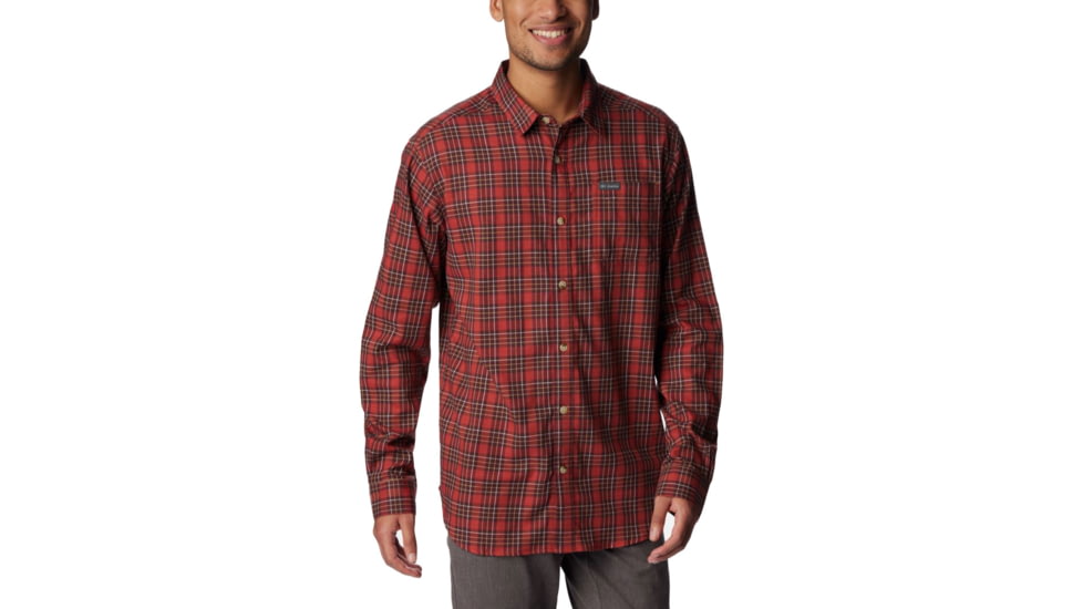 Columbia Vapor Ridge III Long Sleeve Shirt - Men's, Warp Red Plaid Gradient, Extra Large, 1552071849WrpRdPldGdtXL