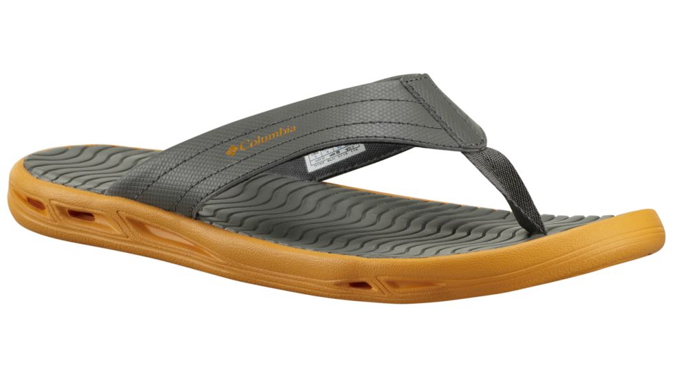 Columbia Vent Cush Flip Sandal - Men's-Charcoal/Orange-Medium-9