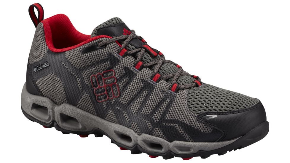 Columbia Ventrailia Hiking Shoe - Men's-Charcoal/Bright Red-Medium-12 US