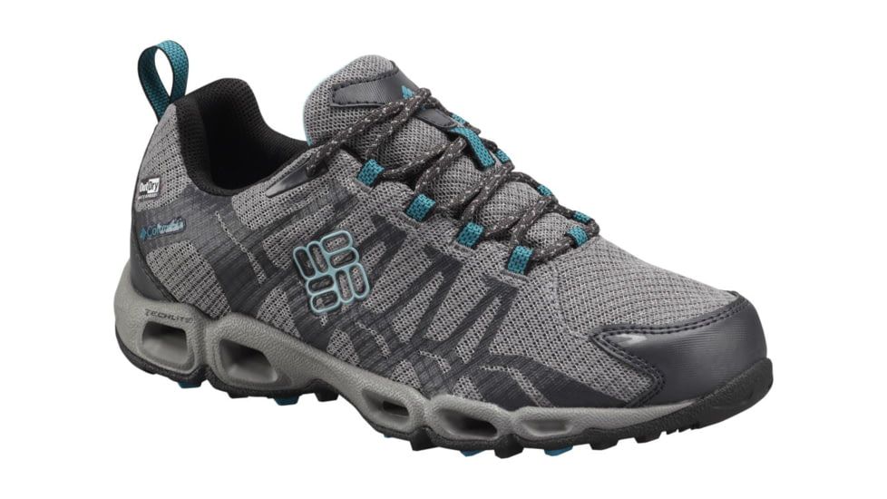 Columbia Ventrailia OutDry Hiking Shoe - Womens-Quarry/Aqua-Medium-9.5 US