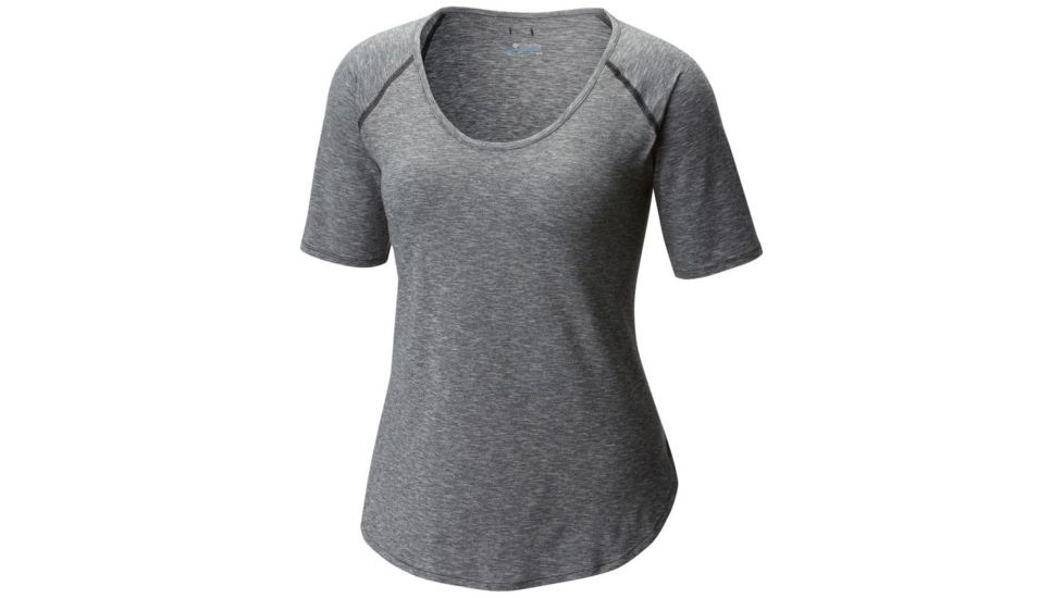 Columbia Wander More Short Sleeve Tee - Womens, Black Heather, M 1789661011M