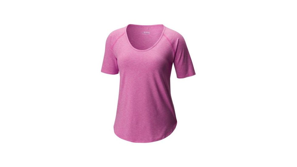 Columbia Wander More Short Sleeve Tee - Womens, Bright Lavender Heather, S, 1789661547S