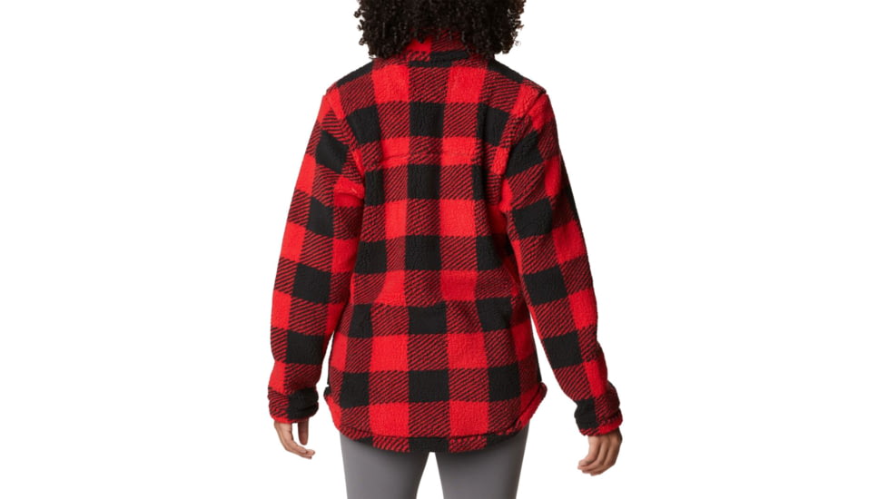 Columbia West Bend Full Zip Fleece Jacket - Womens, Red Lily Check Print, Large, 1939901658RdLyChckPrtL