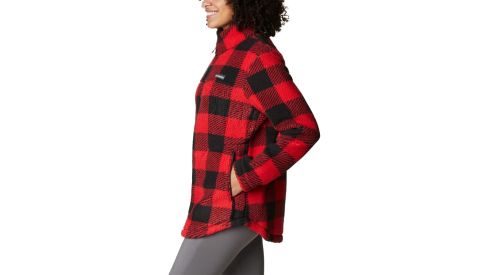 Columbia West Bend Full Zip Fleece Jacket - Womens, Red Lily Check Print, Large, 1939901658RdLyChckPrtL