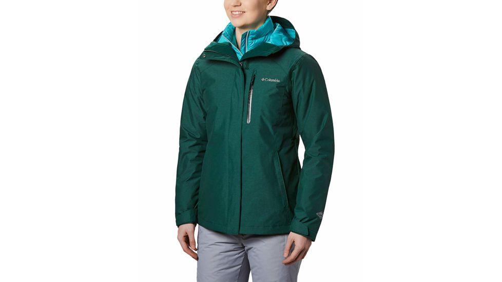 Columbia Whirlibird III Interchange Jacket, Dark Ivy Crossdye, XL - Womens, 1801151398-XL
