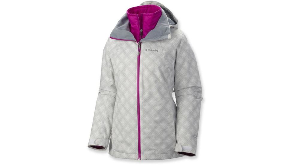 Columbia Whirlibird III Interchange Jacket, White Diamonds Print, 3X - Womens, 1801153100-3X