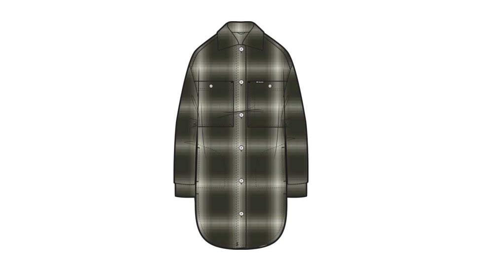 Columbia Wildest Venture Long Fleece Coat - Womens, Greenscape Blurred Ombre, Small, 2136171-366-S