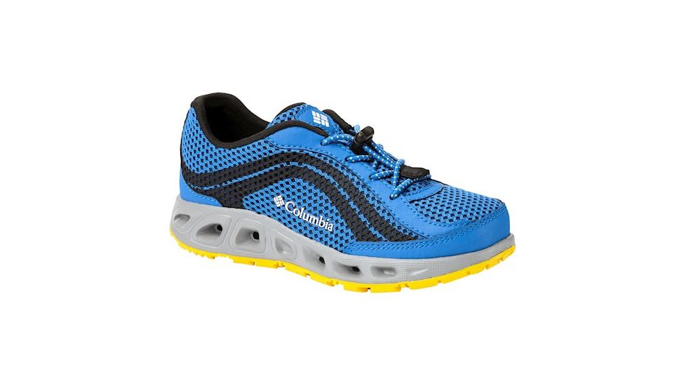 Columbia Youth Drainmaker IV Boat Shoes, Stormy Blue/Deep Yellow, Medium, 5, 1826921426-5