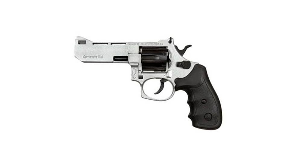 Comanche Comanche II-A Revolver, .38 Special, 4 in barrel, aluminum alloy frame, black rubber grip, revolving chamber, fixed blade front, adjustable rear, 6 round cylinder, Comanche II-A-1-FRRMPG