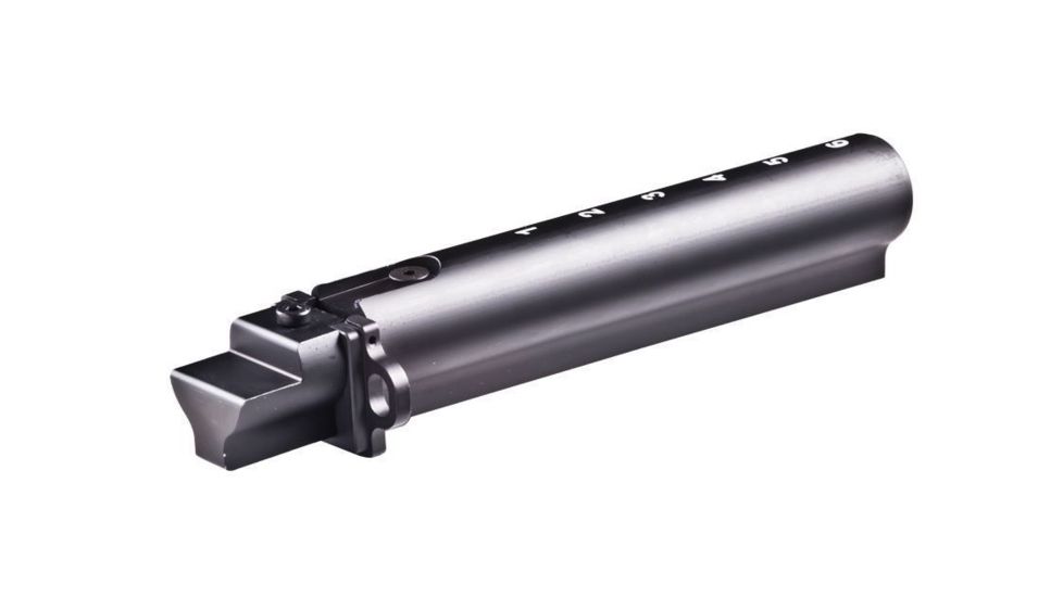 AK47 6 Position Stamped Receiver Tube Stock Adapter, Aluminum, Black