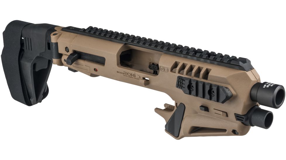 CAA Micro Roni Stabilizer Pistol Carbine Conversion for Glock - Non NFA, Glock 17/22/31, Tan, MIC-RONI-STAB17-03