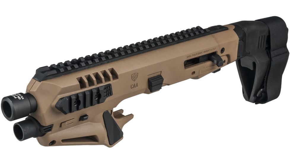 CAA Micro Roni Stabilizer Pistol Carbine Conversion for Glock - Non NFA, Glock 17/22/31, Tan, MIC-RONI-STAB17-03