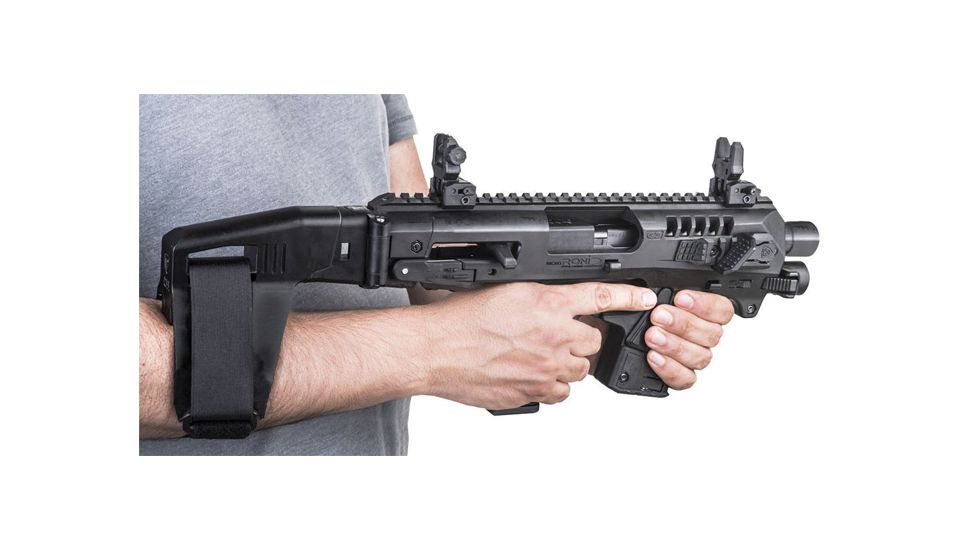 CAA Micro Roni Stabilizer Pistol Carbine Conversion for Glock - Non NFA, Glock 19/23/32, Black, MIC-RONI-STAB19