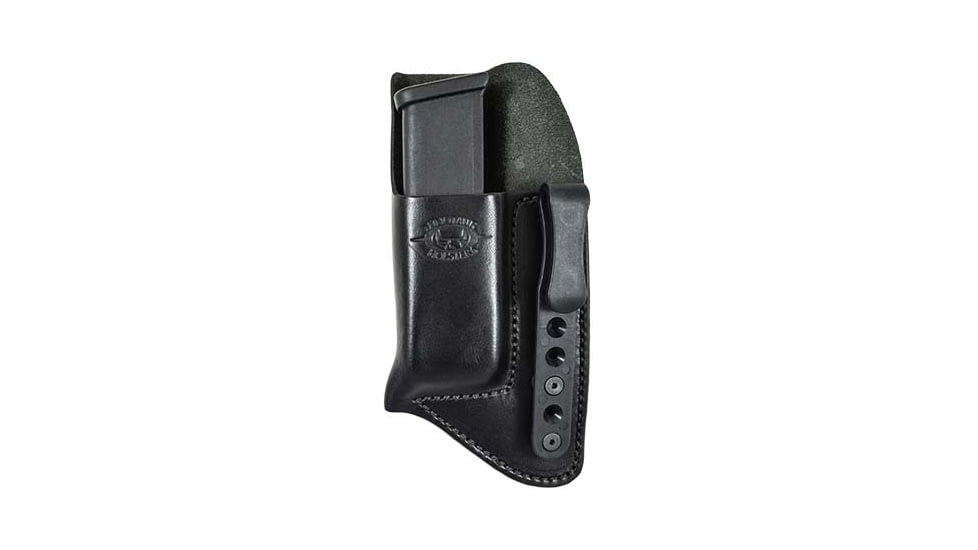 Comp-Tac Single Mag Concealment Pouch IWB Leather, Medium - Walther 9/40, HK VP9, CZ, Sig 9/40, SW 9/40 Spg 9/40, Right Hand, Black, C628MD000RBSN
