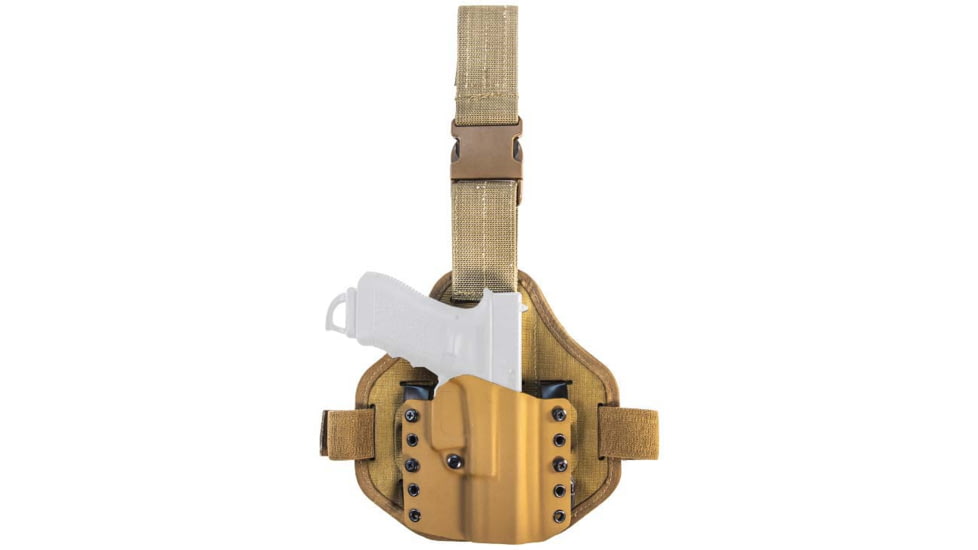 High Speed Gear Warrior Combo Single Point Drop Leg Holster, Glock 19 Gen 1 - 4, Right Hand, Coyote Brown, 23051RCB